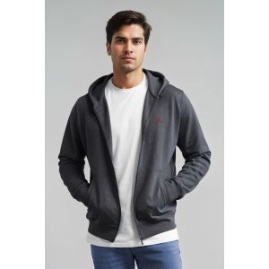 Men's French Terry Hoodie - Charcoal Melange