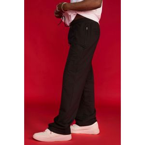 Men's Embossed French Terry Joggers - Black