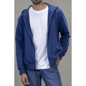 Men's French Terry Hoodie - Navy Blue
