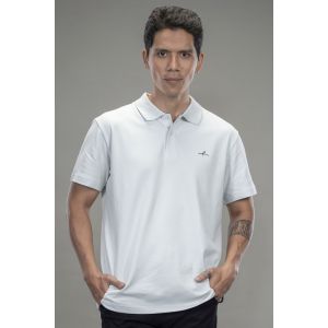 Men's Cotton Double Pique Polo T-Shirt - Dawn Blue