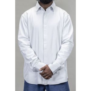 Men's Cotton Twill Shacket - Dawn Blue