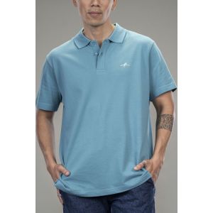 Men's Cotton Double Pique Polo T-Shirt - Teal