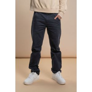 Men's Cotton Twill Chino Trousers - Navy Blue