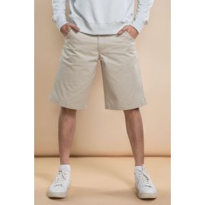 Men's Cotton Twill Chino Baggy Shorts - Beige