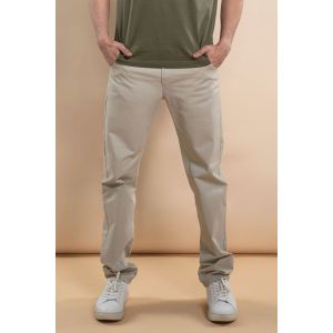 Men's Cotton Twill Chino Trousers - Beige