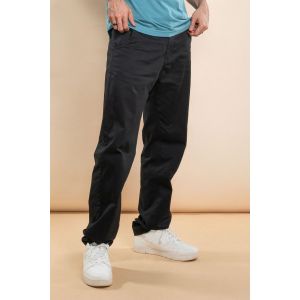 Men's Cotton Twill Chino Trousers - Black