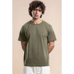 Men's Cotton Jersey Roundneck Tshirt - Olive