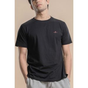 Men's Cotton Jersey Roundneck Tshirt - Black