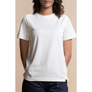 Women's Cotton Jersey Roundneck Tshirt - Off White