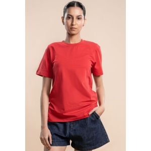 Women's Cotton Jersey Roundneck Tshirt - Red