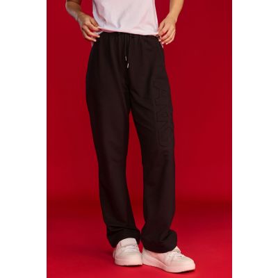 Women's Embossed French Terry Joggers - Black