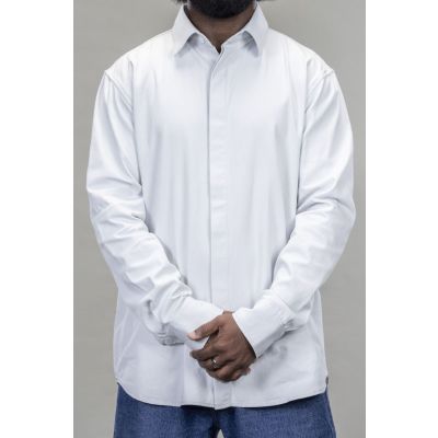 Men's Cotton Twill Shacket - Dawn Blue